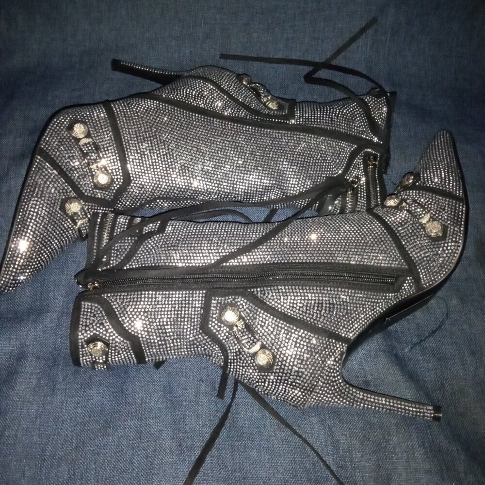 AZALEA WANG " BEJEWELED MAVRICK " MULTI BOOTIE ( BRAND NEW !!!!!!!!!!!!!!!!!!!!! - Picture 10 of 10